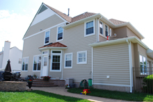 new shingled roof, metal roof and siding